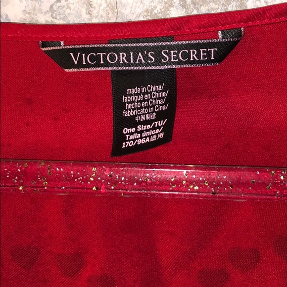 Victoria’s Secret OS satin robe front tie, ruffle - Picture 3 of 5